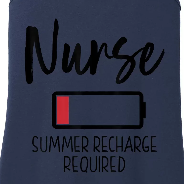 Nurse Summer Recharge Required Funny Ladies Essential Tank