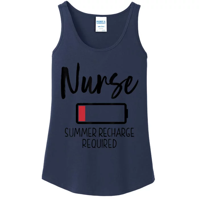 Nurse Summer Recharge Required Funny Ladies Essential Tank