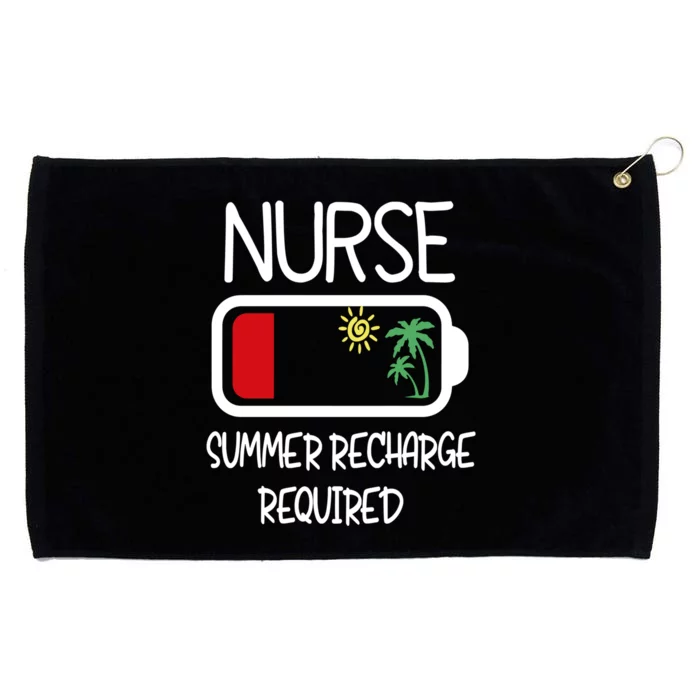 Nurse Summer Recharge Required Funny Nurse Travel Nurse Grommeted Golf Towel