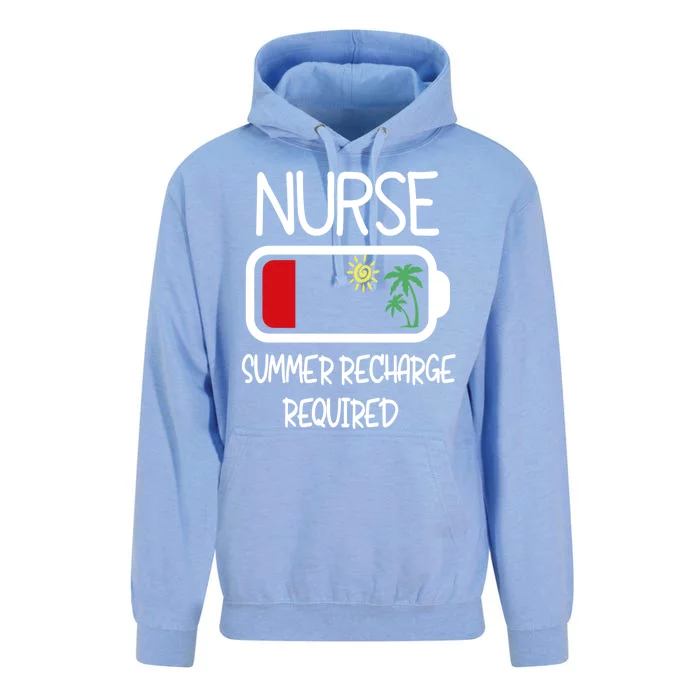 Nurse Summer Recharge Required Funny Nurse Travel Nurse Unisex Surf Hoodie