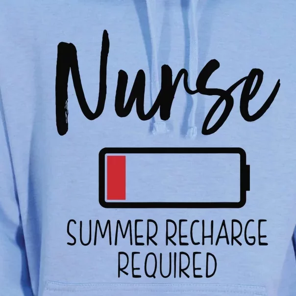 Nurse Summer Recharge Required Funny Unisex Surf Hoodie