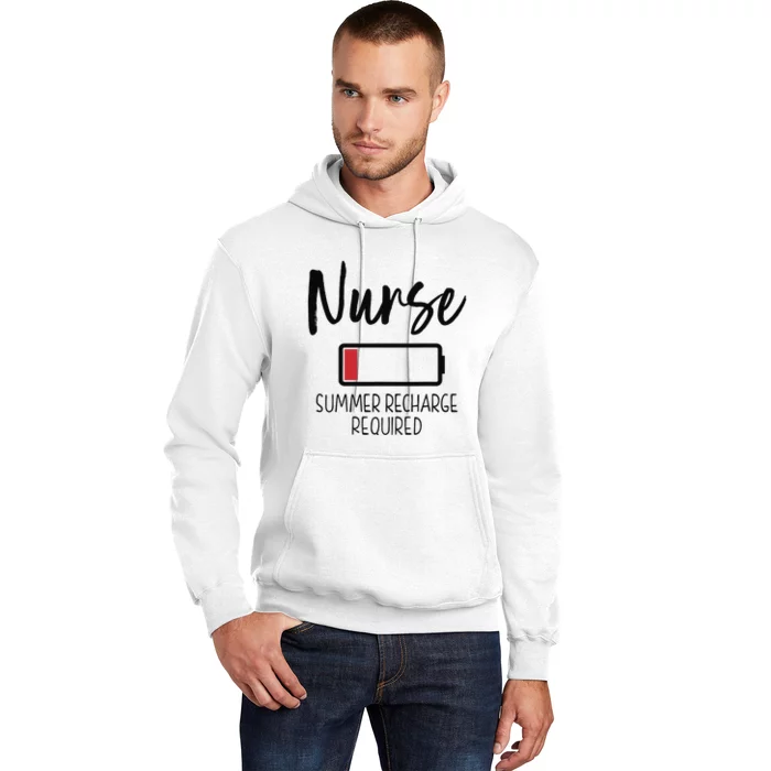 Nurse Summer Recharge Required Funny Hoodie