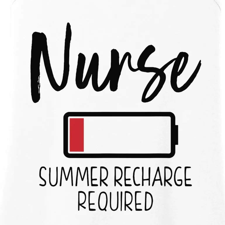 Nurse Summer Recharge Required Funny Ladies Essential Tank