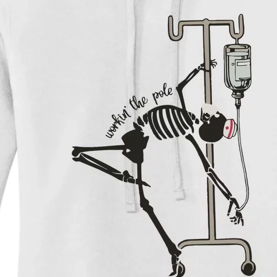 Nurse Skeleton Retro Halloween Nurse Patient Care Tech Propofol Women's Pullover Hoodie