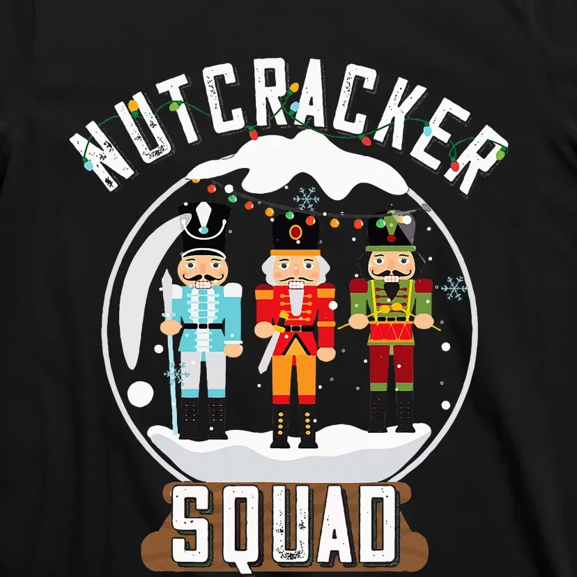 Nutcracker Squad Snow Globe Funny Christmas Ballet Dance T-Shirt