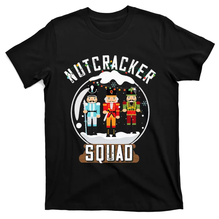 Nutcracker Squad Snow Globe Funny Christmas Ballet Dance T-Shirt