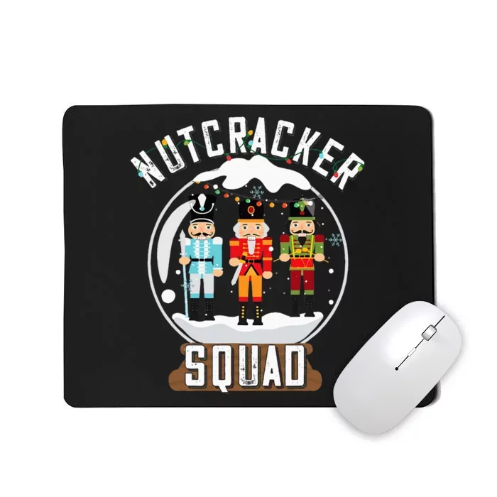 Nutcracker Squad Snow Globe Funny Christmas Ballet Dance Mousepad