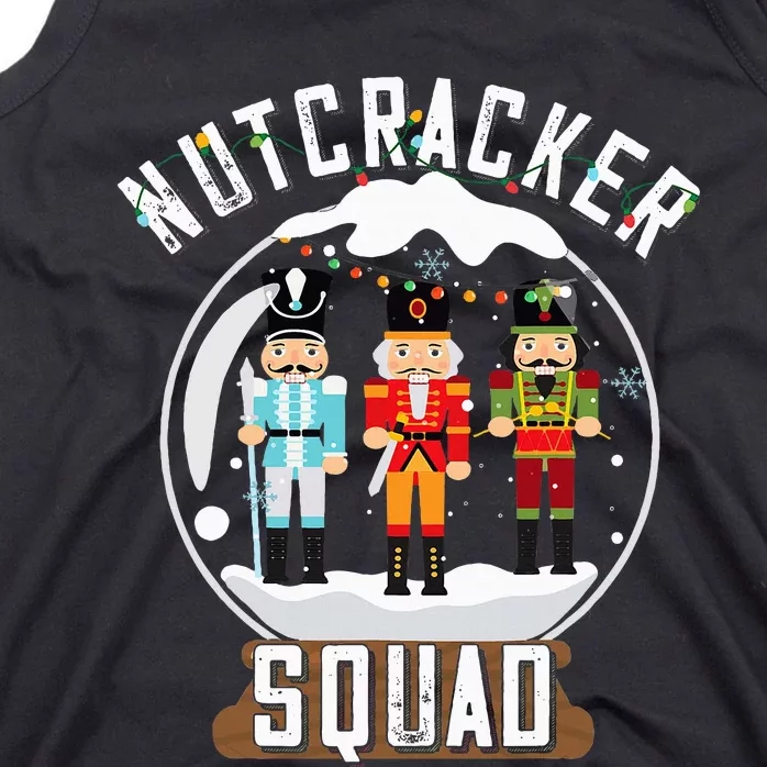 Nutcracker Squad Snow Globe Funny Christmas Ballet Dance Tank Top