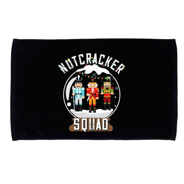 Nutcracker Squad Snow Globe Funny Christmas Ballet Dance Microfiber Hand Towel