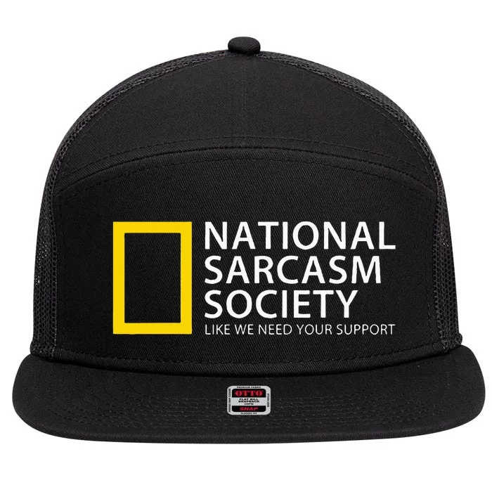 National Sarcasm Society 7 Panel Mesh Trucker Snapback Hat