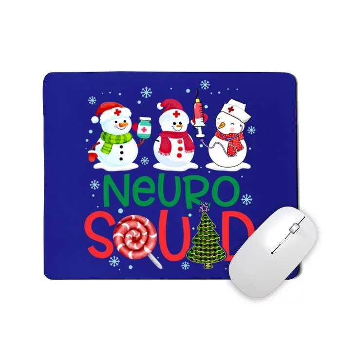 Neuro Squad Snowmies Nurse Stethoscope Christmas Pine Plaid Cute Gift Mousepad