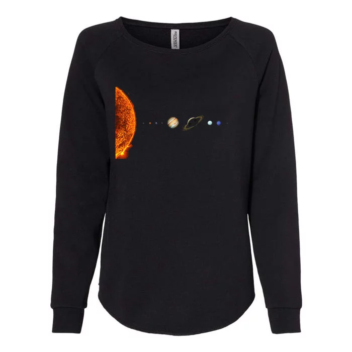 Nerdy Solar System Galaxy Solar System Astronomy Womens California Wash Sweatshirt