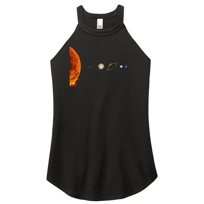 Nerdy Solar System Galaxy Solar System Astronomy Women’s Perfect Tri Rocker Tank