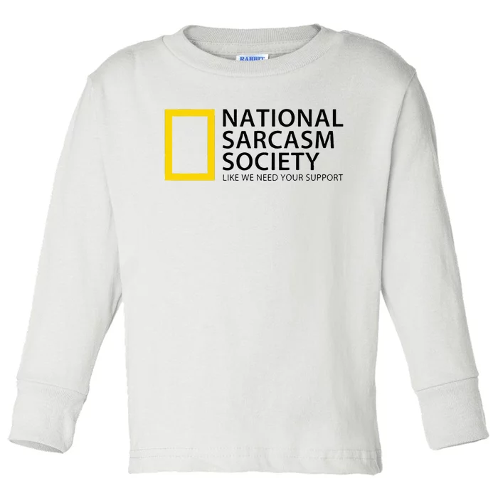 National Sarcasm Society Toddler Long Sleeve Shirt