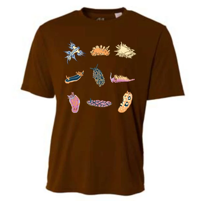 Nudibranch Sea Slug Marine Biologist And Aquarist Cooling Performance Crew T-Shirt