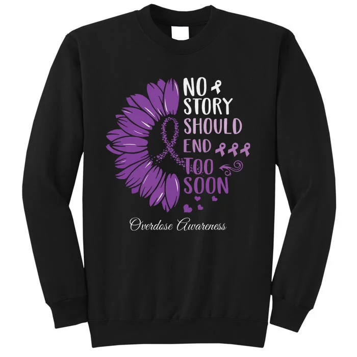 No Story Should End Too Soon Overdose Purple Ribbon Sweatshirt