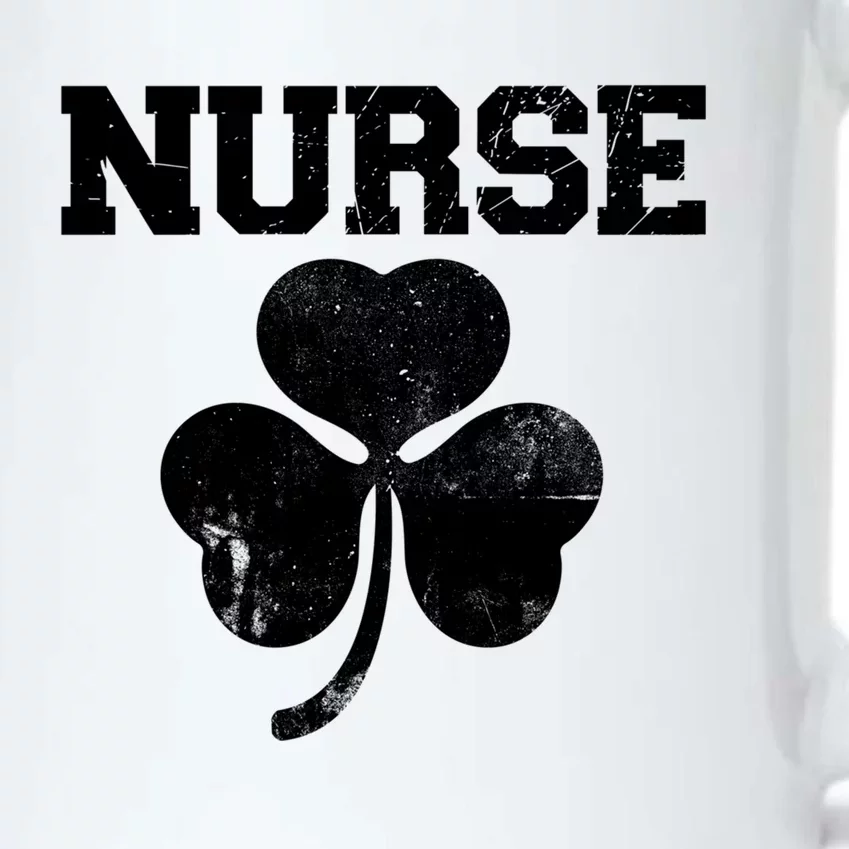 Nurse Shamrock Stethoscope Saint Patricks Day Irish Ireland Gift Black Color Changing Mug