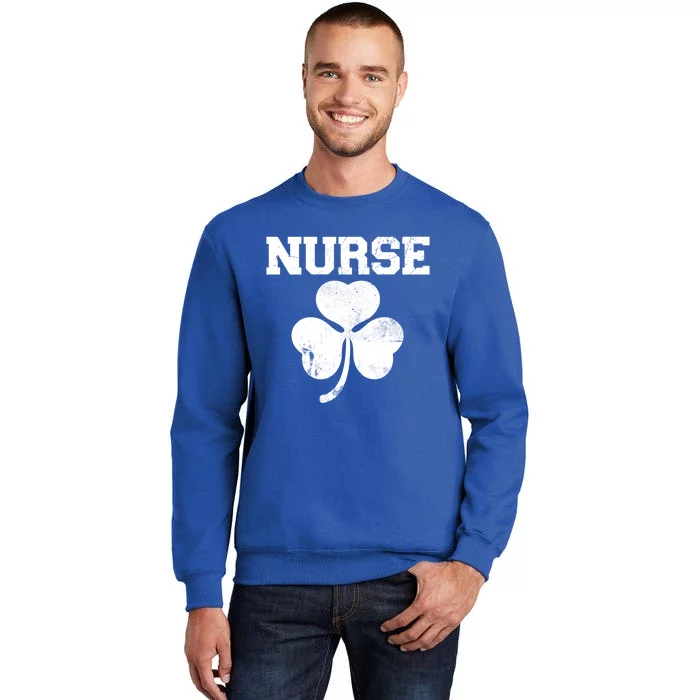 Nurse Shamrock Stethoscope Saint Patricks Day Irish Ireland Gift Tall Sweatshirt