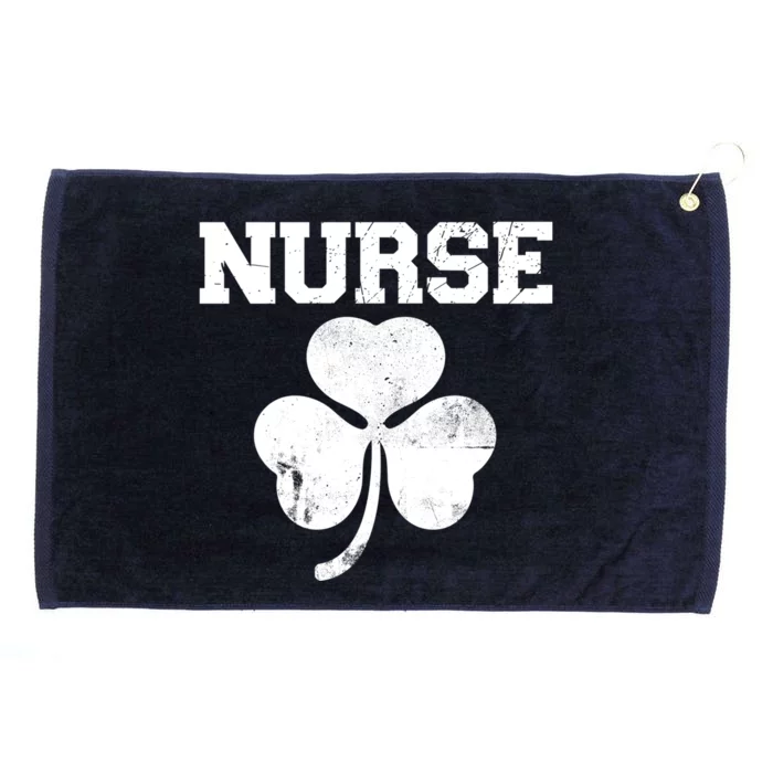 Nurse Shamrock Stethoscope Saint Patricks Day Irish Ireland Gift Grommeted Golf Towel