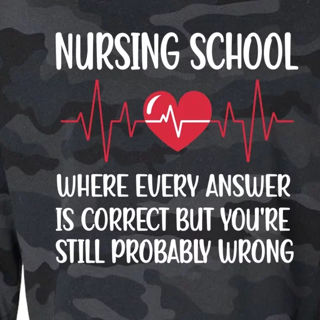 Nursing School Student Nurse Student Future Nurse Gift Cropped Pullover Crew