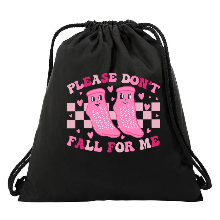 Non Slip Socks Please DonT Fall For Me Medical Nurse Drawstring Bag