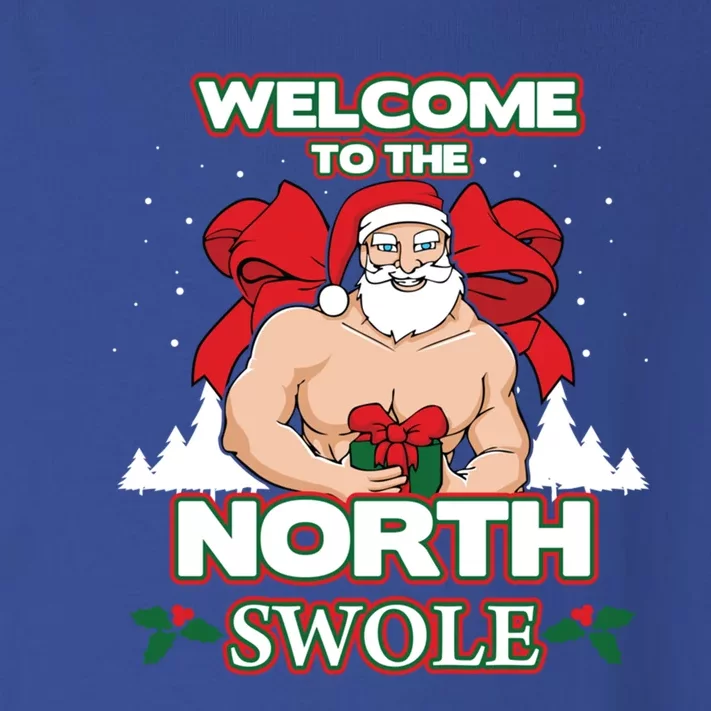 North Swole Santa Claus Weight Lifting Christmas Gym Workout Gift Toddler Long Sleeve Shirt