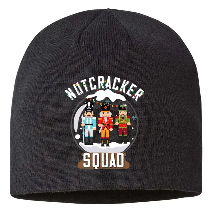 Nutcracker Squad Snow Globe Funny Christmas Ballet Dance 8 1/2in Sustainable Knit Beanie