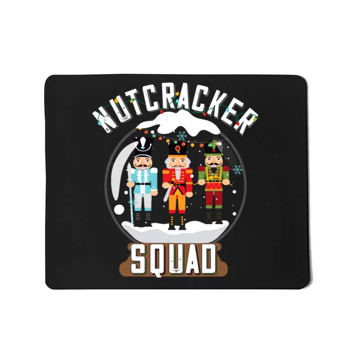 Nutcracker Squad Snow Globe Funny Christmas Ballet Dance Mousepad