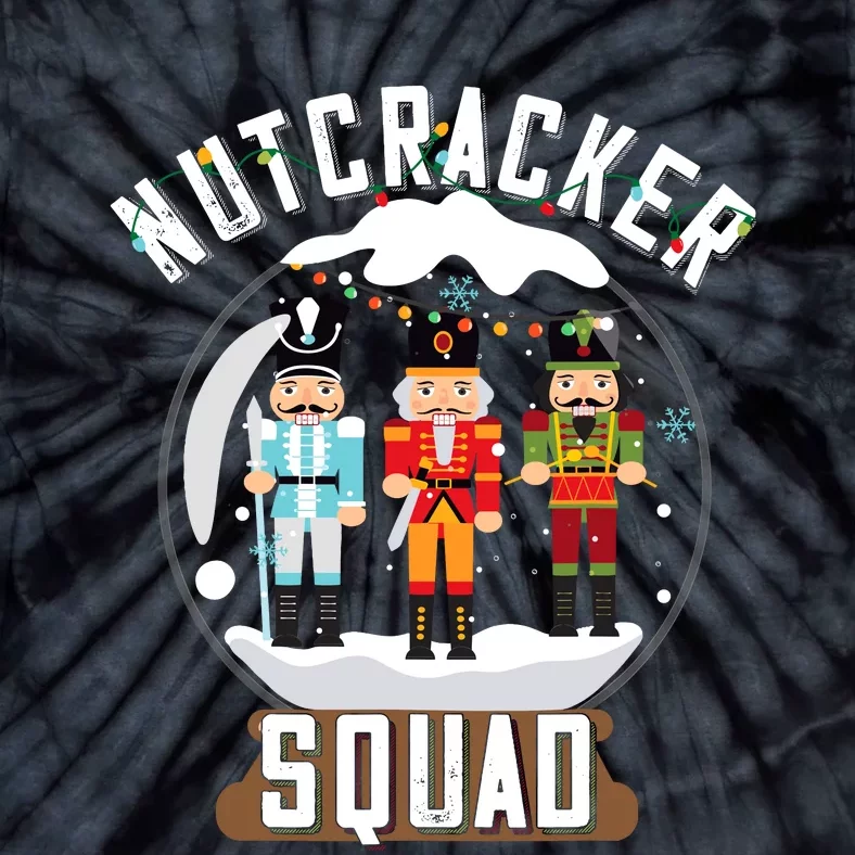 Nutcracker Squad Snow Globe Funny Christmas Ballet Dance Tie-Dye T-Shirt