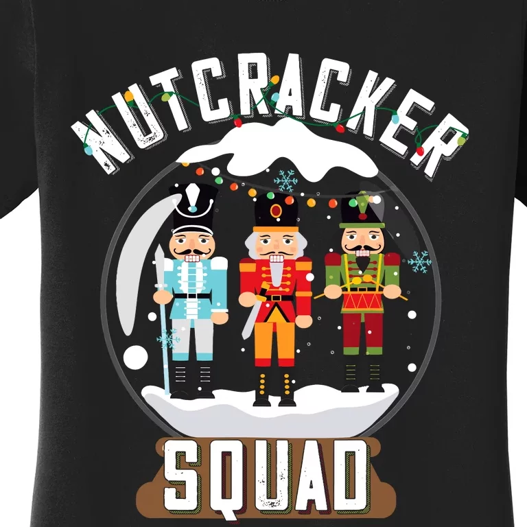 Nutcracker Squad Snow Globe Funny Christmas Ballet Dance Women's T-Shirt