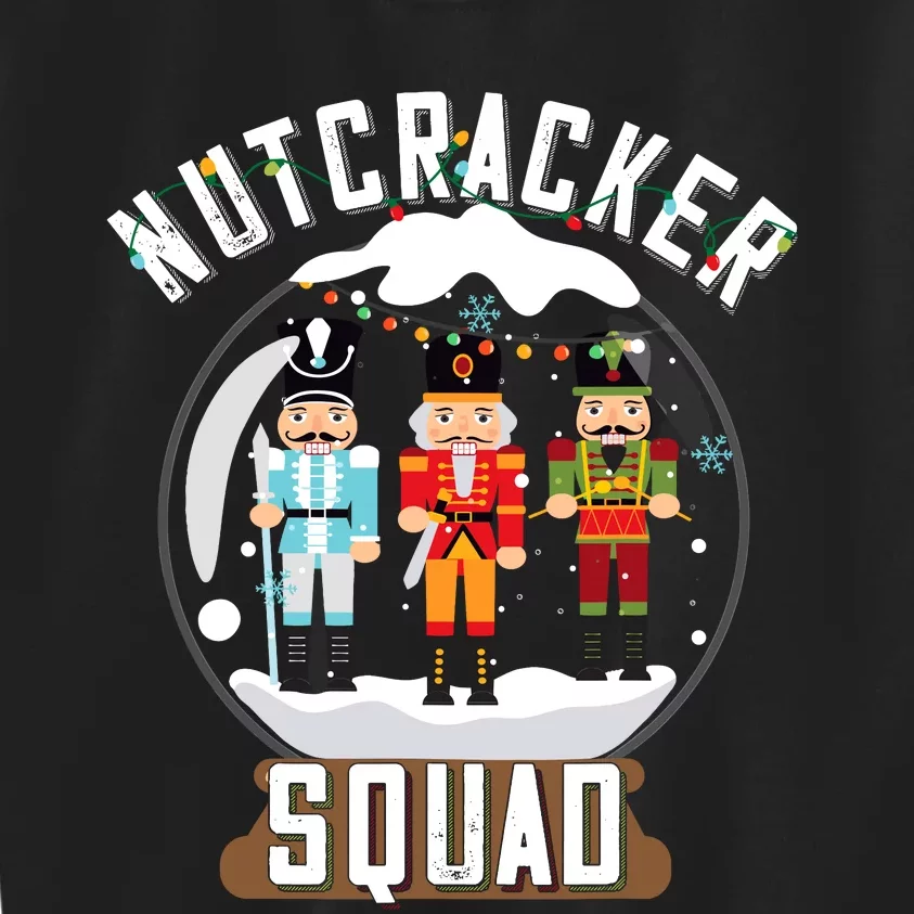 Nutcracker Squad Snow Globe Funny Christmas Ballet Dance Kids Sweatshirt