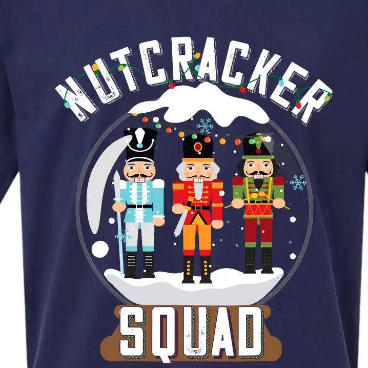 Nutcracker Squad Snow Globe Funny Christmas Ballet Dance Sueded Cloud Jersey T-Shirt