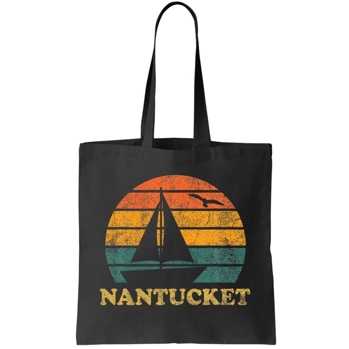 Nantucket Sailboat Sunset Nantucket Tote Bag