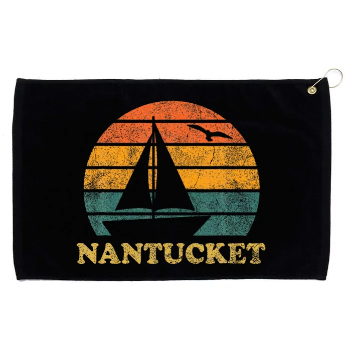 Nantucket Sailboat Sunset Nantucket Grommeted Golf Towel