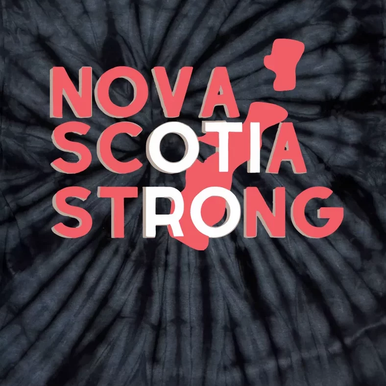 Nova Scotia Strong Typographic Design Tie-Dye T-Shirt