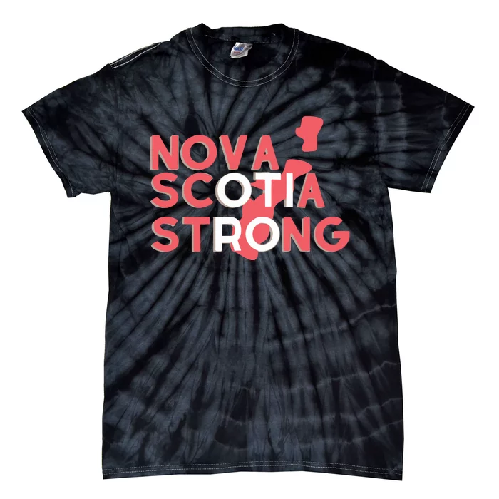 Nova Scotia Strong Typographic Design Tie-Dye T-Shirt