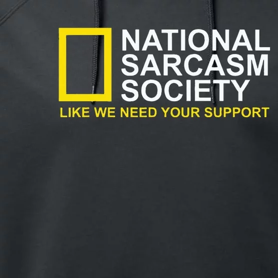 National Sarcasm Society Satirical Parody Design Men & Women Performance Fleece Hoodie