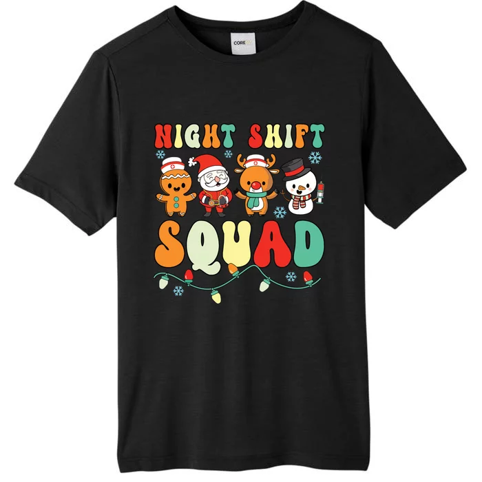 Night Shift Squad Gingerbread Santa Reindeer Snowman Xmas ChromaSoft Performance T-Shirt