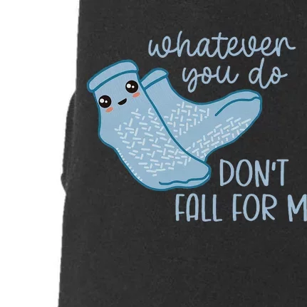 Non Slip Socks Dont Fall For Me Funny PCT CNA Nurse Doggie 3-End Fleece Hoodie