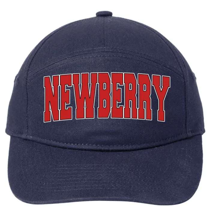 Newberry Sc South Carolina Varsity Style Usa Vintage Sports Gift 7-Panel Snapback Hat