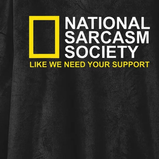 National Sarcasm Society Satirical Parody Design Men & Women Hooded Wearable Blanket