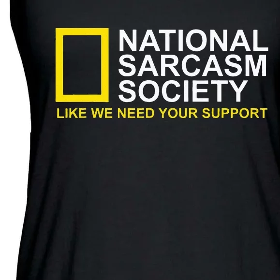 National Sarcasm Society Satirical Parody Design Men & Women Ladies Essential Flowy Tank