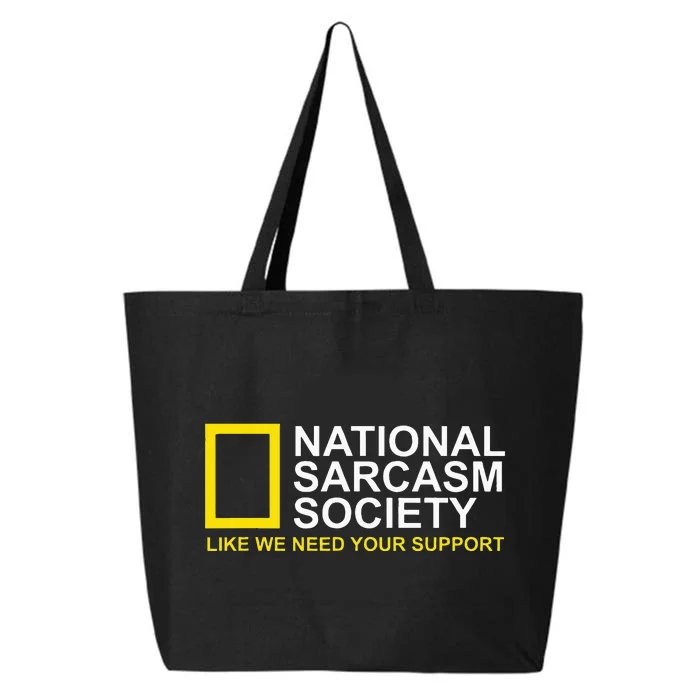 National Sarcasm Society Satirical Parody Design Men & Women 25L Jumbo Tote