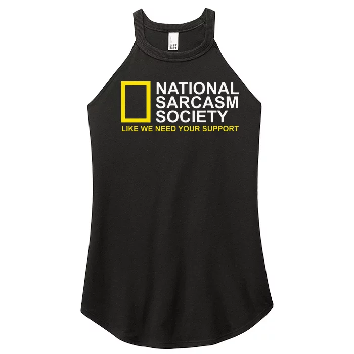 National Sarcasm Society Satirical Parody Design Men & Women Women’s Perfect Tri Rocker Tank