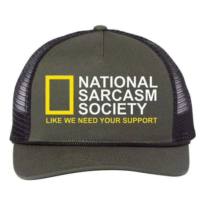 National Sarcasm Society Satirical Parody Design Men & Women Retro Rope Trucker Hat Cap