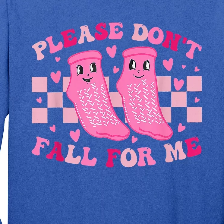 Non Slip Socks Please DonT Fall For Me Medical Nurse Long Sleeve Shirt