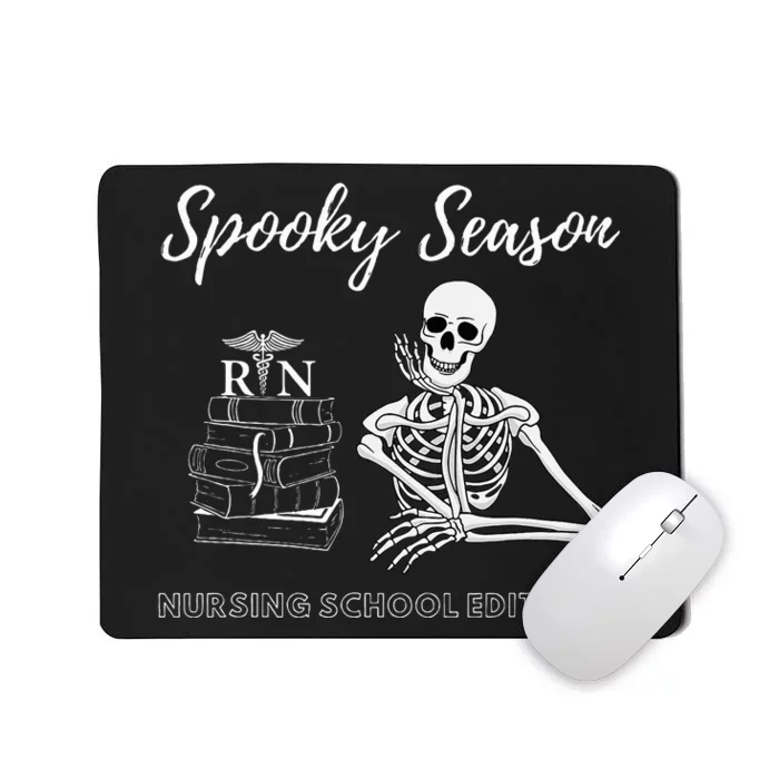 Nursing School Student Halloween Skeleton Mousepad