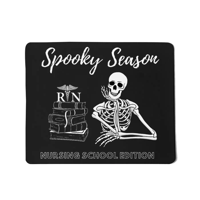 Nursing School Student Halloween Skeleton Mousepad