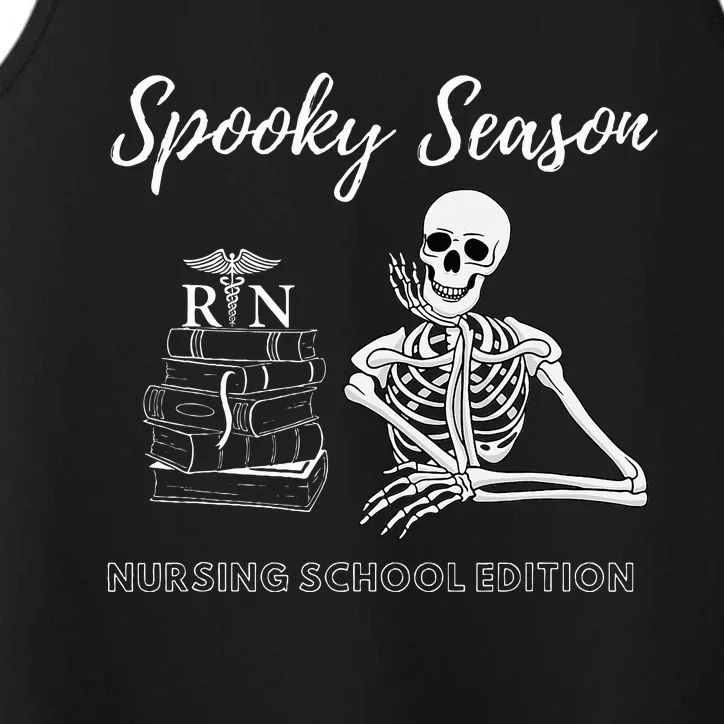 Nursing School Student Halloween Skeleton Performance Tank