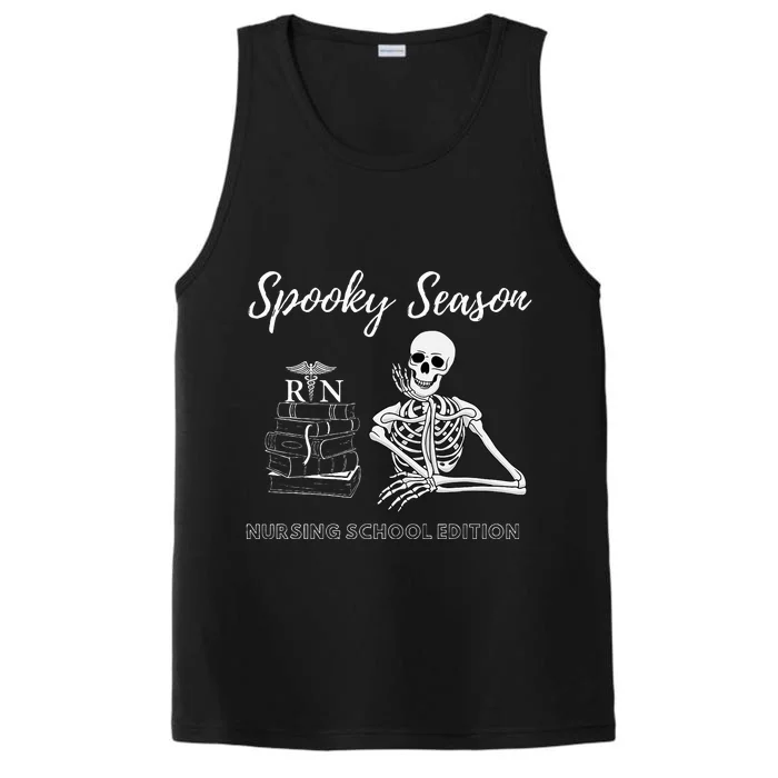 Nursing School Student Halloween Skeleton Performance Tank